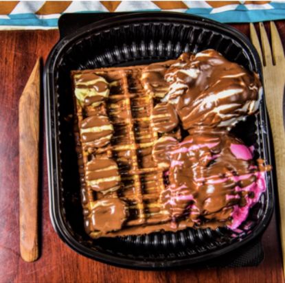 Picture of Waffle with ice cream